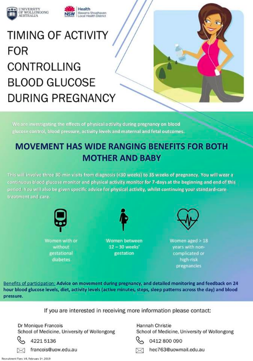 Women's health flyer for gestational diabetes in pregnancy